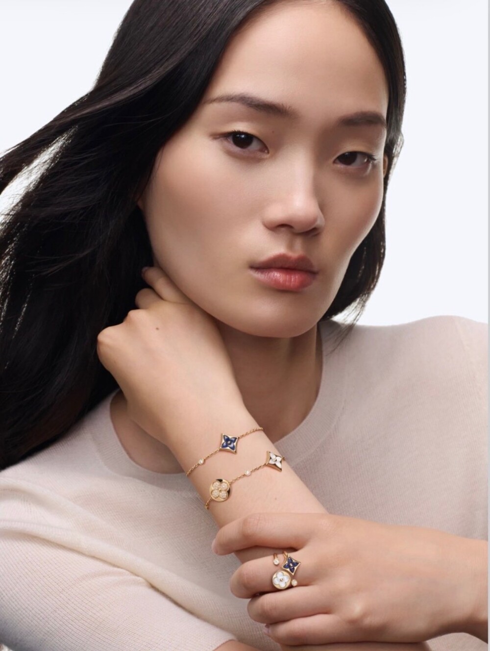 Gold-Tone Designer Logo Link Bracelet